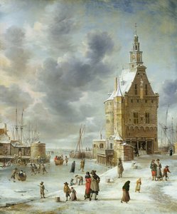 La Puerta de la Ciudad de Hoorn de Jan Abrahamsz. Beerstraten