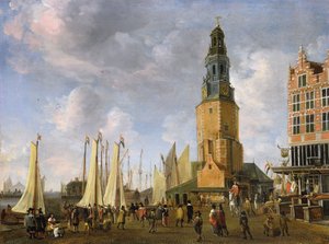 La Torre de los Empacadores de Arenque, Ámsterdam de Jan Abrahamsz. Beerstraten