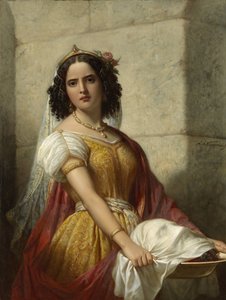 Salomé con la cabeza de Juan el Bautista de Jan Adam Kruseman (signed by artist)