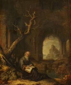 Un ermitaño en una ruina de Jan Adriaensz. van Staveren