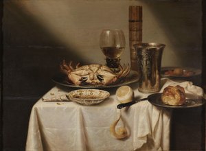 Naturaleza muerta de Jan Albertsz. Rotius (signed by artist)