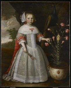 Retrato de una joven con claveles