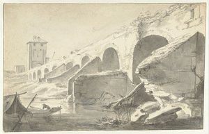 Ponte Molle te Roma (?) de Jan Asselijn