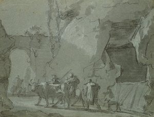 Pastores frente a un arco, c.1650-52
