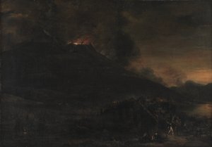 Erupción del Vesubio al anochecer de Jan Asselijn