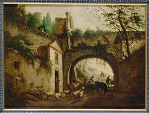 El Arco de San Lazzaro en Roma ... (pintura sobre lienzo)