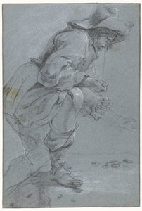 Un hombre jugando a "Koten de Jan Baptist Weenix