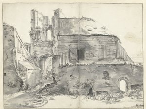 Casa cerca de una ruina de Jan Baptist Weenix