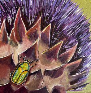 Beetle Below, 2023 (acrílico sobre lienzo) de Jan Barzottini