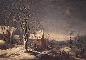 Paisaje de invierno holandés de Jan Beerstraten