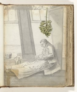Hombre con libro frente a la ventana. de Jan Brandes