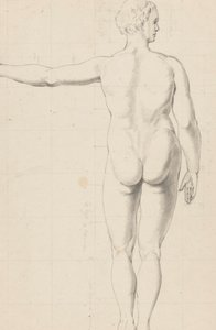 Estudios de desnudos de mujer y hombre, vistos de espaldas de Jan Brandes