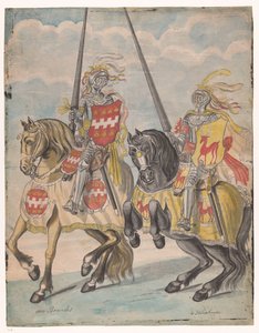 Caballeros con las armas familiares de Brandes y Hirschman de Jan Brandes