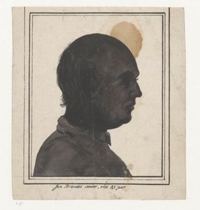 Retrato de silueta de Jan Brandes de Jan Brandes