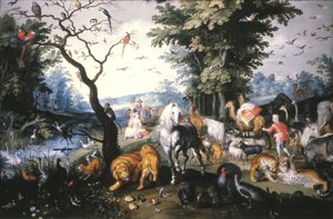 Los animales entrando en el Arca de Noé de Jan Brueghel the Younger