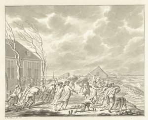 La inundación del Diemerzeedijk cerca de Amsterdam, 1776