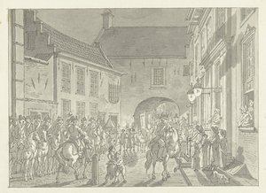 LP traído del espejo a la puerta de la prisión, 1795 de Jan Bulthuis