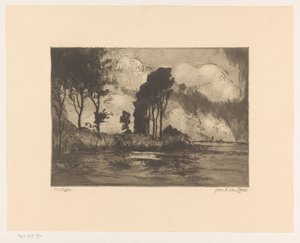 Paisaje de Jan C. van der Ven (signed by artist)