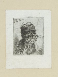 Bebaarde oude man met muts The Compleat Work of Etchings de John Chalon / Oeuvre Complette des Eaux Fortes par Jean Chalon (título de la serie) de Jan Chalon