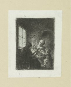Gezin bij het raam The Compleat Work of Etchings de John Chalon / Oeuvre Complette des Eaux Fortes par Jean Chalon (título de la serie) de Jan Chalon