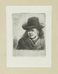 El hombre pone enlaces hoed, naar The Compleat Work of Etchings de John Chalon / Oeuvre Complette des Eaux Fortes par Jean Chalon (título de la serie) de Jan Chalon