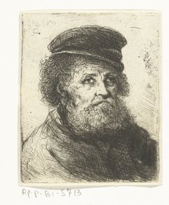 Viejo con barba y gorra de Jan Chalon