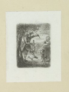 Straatmuzikant pone violación en baile hond The Compleat Work of Etchings de John Chalon / Oeuvre Complette des Eaux Fortes par Jean Chalon (título de la serie) de Jan Chalon