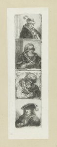 Vier mansportretten The Compleat Work of Etchings de John Chalon / Oeuvre Complette des Eaux Fortes par Jean Chalon (título de la serie) de Jan Chalon