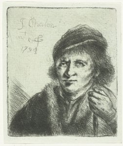 Hombre adulto con sombrero y bastón de Jan Chalon