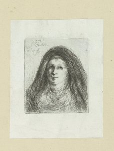 Mujer adulta con velo The Compleat Work of Etchings de John Chalon / Oeuvre Complette des Eaux Fortes de Jean Chalon (título de la serie) de Jan Chalon
