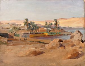 El Nilo cerca de Asuán. De un viaje a Egipto de Jan Ciągliński