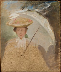 Retrato de dama con sombrilla, boceto