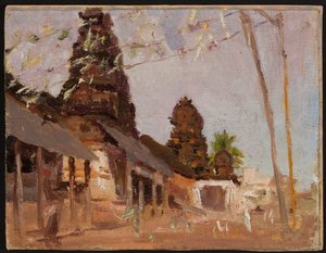 Calle en la ciudad - estudio. De un viaje a la India de Jan Ciągliński