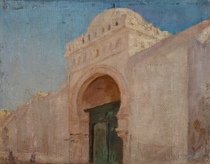 Kairuán (Entrada de la Mezquita del Barbero) de Jan Ciągliński