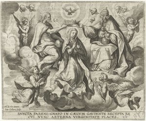 Coronación de María de Jan Collaert (II)