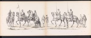 Mascarada de los estudiantes de Leiden, 1865 (lámina 14) Procesión de murgas celebrada por los miembros del cuerpo de estudiantes de Leiden el 6 de junio de 1865, en celebración del 290 aniversario de la Leidsche Hoogeschool, que representa: la entrada de  de Jan Daniël Cornelis Carel Willem baron de Constant Rebecque