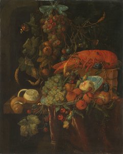 Bodegón con fruta y langosta de Jan Davidsz. de Heem (copy after)