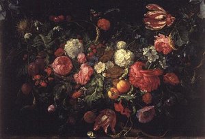 Naturaleza muerta de flores y frutas de Jan Davidsz de Heem