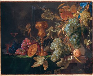 Bodegón con uvas
