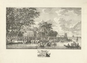 Éxodo de 600 ciudadanos armados de Ámsterdam a Utrecht, 17 de julio de 1787 de Jan Evert Grave
