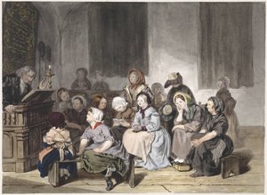 Servicio religioso con niñas de Jan Fabius Czn