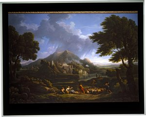 Paisaje A Temporale en la campagna (lienzo) de Jan Frans van (1662 1749) Bloemen