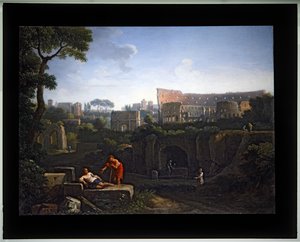 Conjunto de cuatro Cappricio; (2) Coliseo y Arco de Constantino (lienzo) de Jan Frans van (1662 1749) Bloemen