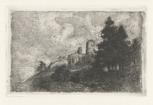 Paisaje montañoso con ruina de Jan Frederik van Deventer