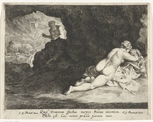 Júpiter como sátiro acecha a Antiope durmiente