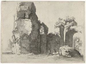 Ruinas romanas con dos figuras de Jan Gerritsz. van Bronckhorst