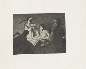 Compañía de creación musical audiencia Los cinco sentidos (título de la serie) de Jan Gillisz. van Vliet