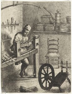 Trabajador detrás de un torno Ocupaciones (título de la serie)
