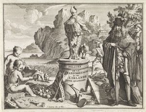 Voetstuk conoció a Heilige Thomas Becket Titelpagina voor J. Beeverell, Las delicias de Gran Bretaña e Irlanda, deel 4, 1707 Las delicias de Gran Bretaña e Irlanda (título sobre objeto)