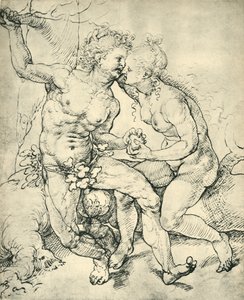 Adán y Eva, 1520-1525, 1943 de Jan Gossaert